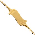 14K Yellow Gold Name ID Roll Link Kids Bracelet 5 3/4 Inches