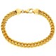 14K Yellow Gold Franco Link Mens Bracelet 7 mm 9 Inches