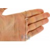 Italian 14K White Gold Curb Link Womens Necklace 1.7 mm