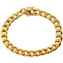 10K Yellow Gold Puff Miami Cuban Mens Bracelet 10 mm 8.75 Inches