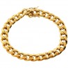 10K Yellow Gold Puff Miami Cuban Link Mens Bracelet 10mm 8.75"