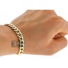 10K Yellow Gold Hollow Miami Cuban Link Mens Bracelet 8mm 8.25"