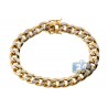10K Yellow Gold Miami Cuban Diamond Cut Mens Bracelet 10mm 8.5"