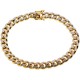 10K Yellow Gold Miami Cuban Diamond Cut Link Mens Bracelet 8 mm 9 Inches