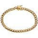 10K Yellow Gold Miami Cuban Diamond Cut Mens Bracelet 7 mm