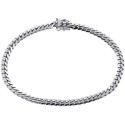 10K White Gold Solid Miami Cuban Mens Bracelet 5 mm 8.5 Inches