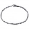 10K White Gold Solid Miami Cuban Link Mens Bracelet 5mm 8.5"