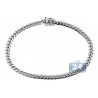 10K White Gold Solid Miami Cuban Link Mens Bracelet 5mm 8.5"