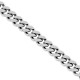 Italian 14K White Gold Curb Link Mens Chain 2 mm