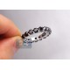 14K White Gold All Way 6.06 ct Black Diamond Womens Eternity Ring