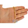 Italian 14K Yellow Gold Solid Round Cable Mens Chain 2.7 mm