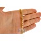 14K Yellow Gold Solid Round Cable Link Mens Chain 3.4 mm