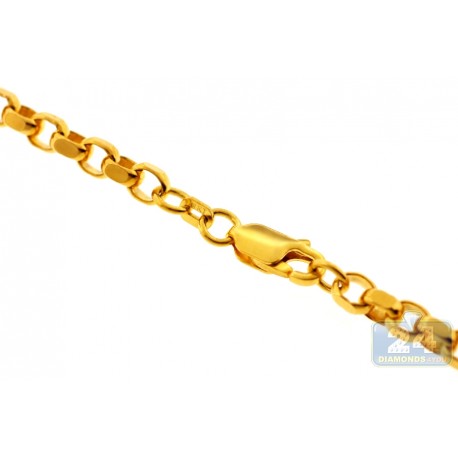 14k White Gold Round Cable Link Chain (1.20 mm)