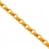 Italian 14K Yellow Gold Solid Round Cable Link Mens Chain 4 mm