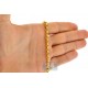 14K Yellow Gold Round Cable Solid Link Mens Chain 4 mm