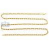Italian 10K Yellow Gold Byzantine Link Mens Chain 2.5 mm