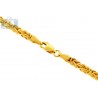 Italian 10K Yellow Gold Byzantine Link Mens Chain 2.5 mm