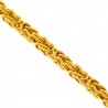 Italian 10K Yellow Gold Classic Byzantine Mens Chain 3.5 mm
