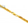 Italian 10K Yellow Gold Classic Byzantine Mens Chain 3.5 mm