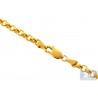 14K Yellow Gold Round Cable Hollow Link Mens Chain 2.5 mm