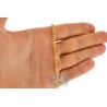 Italian 14K Yellow Gold Round Cable Hollow Link Mens Chain 3.5 mm
