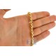 14K Yellow Gold Puff Round Cable Link Mens Chain 5.8 mm