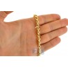 Italian 14K Yellow Gold Puff Round Cable Mens Chain 5.8 mm