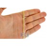 10K Yellow Gold Mariner Hollow Link Mens Chain 3.5 mm