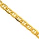 Italian 10K Yellow Gold Mariner Puff Link Mens Chain 4 mm