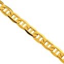 Italian 10K Yellow Gold Mariner Puff Link Mens Chain 4 mm