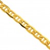Italian 10K Yellow Gold Mariner Hollow Link Mens Chain 4 mm