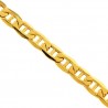 Italian 10K Yellow Gold Mariner Puff Link Mens Chain 4 mm