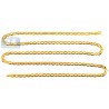 Italian 10K Yellow Gold Mariner Hollow Link Mens Chain 4 mm
