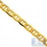 Italian 10K Yellow Gold Hollow Mariner Link Mens Chain 6 mm