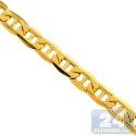 Italian 10K Yellow Gold Mariner Puff Link Mens Chain 7 mm