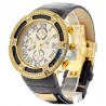 Mens Diamond Yellow Gold Watch Aqua Master El Russo 5.35 ct