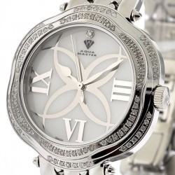 Aqua Master Flower 0.85 ct Diamond Womens Steel Watch