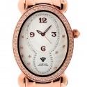Aqua Master Oval 1.00 ct Diamond Womens Rose Watch