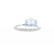 18K White Gold 0.60 ct Diamond Womens Stackable Band Ring