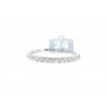 18K White Gold 0.60 ct Diamond Womens Stackable Band Ring