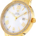 Aqua Master Round 1.30 ct Diamond Mens Yellow Gold Watch