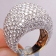 14K Yellow Gold 12.84 ct Diamond Womens Large Dome Ring
