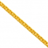 14K Yellow Gold Wheat Link Unisex Chain 1 mm 16 Inches