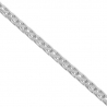 14K White Gold Wheat Link Mens Chain 1 mm 24 Inches