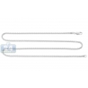 14K White Gold Wheat Spiga Solid Link Mens Chain 2 mm