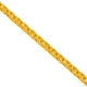 14K Yellow Gold Wheat Spiga Solid Link Mens Chain 2 mm