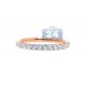 18K Rose Gold 0.60 ct Diamond Womens Stackable Band Ring