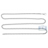 Italian 14K White Gold Solid Wheat Link Mens Chain Necklace 3mm