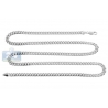 Italian 14K White Gold Solid Miami Cuban Link Mens Chain 5 mm