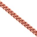 Rose Sterling Silver Hollow Franco Mens Chain 7 mm
